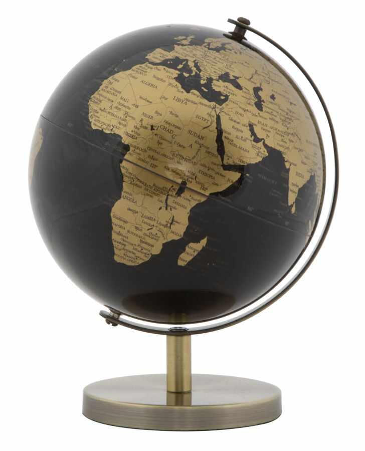 Glob, plastic fier, negru bronz, O 13X17 cm